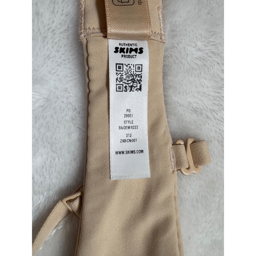 SKIMS Fits Everybody Push Up Demi Bra Sand Beige BA-DEM-9222 NWT 34B - Picture 3 of 5